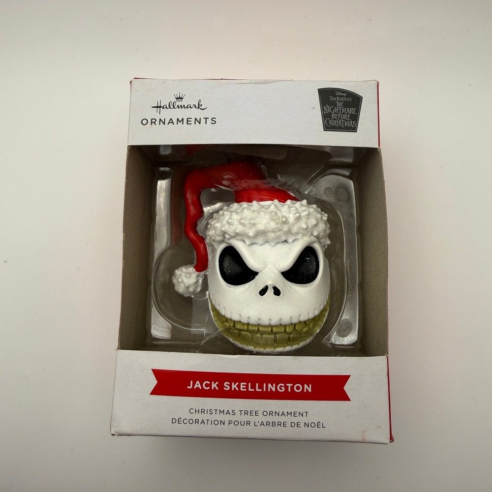 Hallmark Disney Nightmare Before Christmas Jack Skellington Santa Hat Ornament